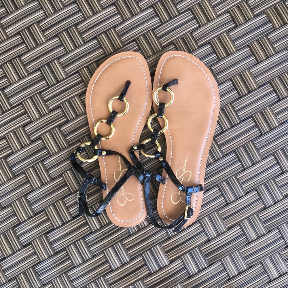 ✨4/$25✨Jessica Simpson Jeanna sandal black size 6 like 7